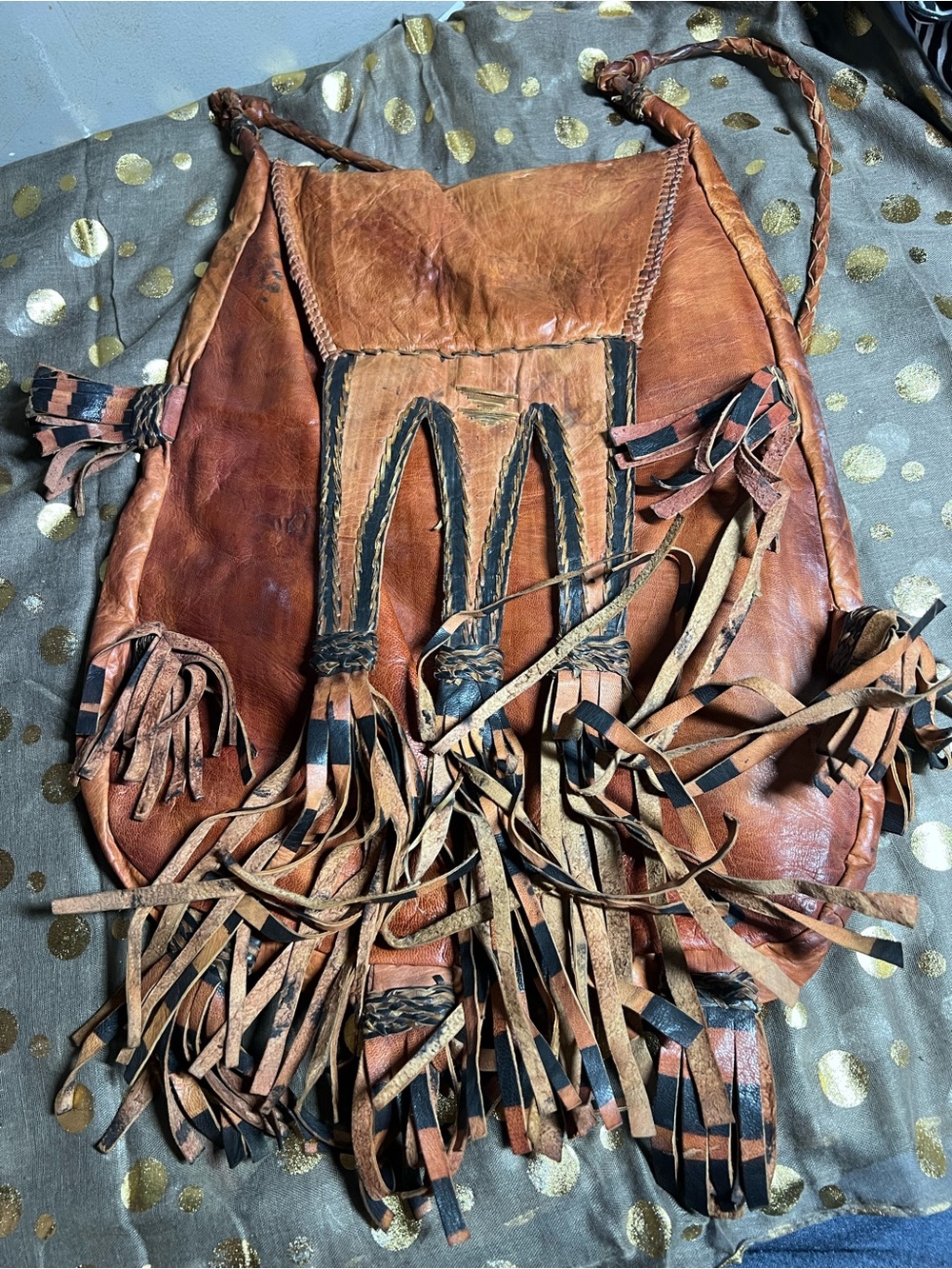 Vintage west African tribal leather Tuareg bag #boho #tribal